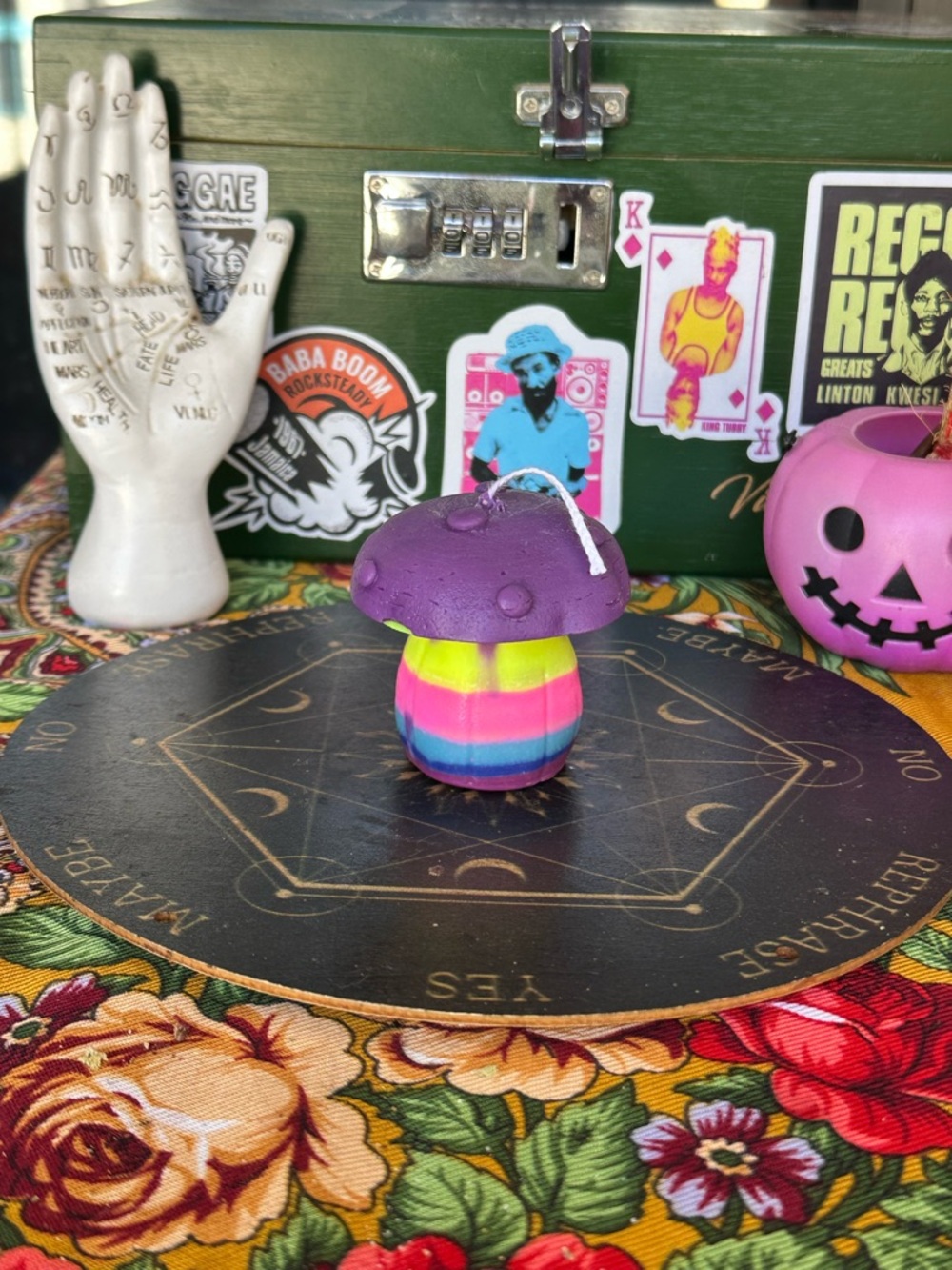Prismatic Mushroom Candle